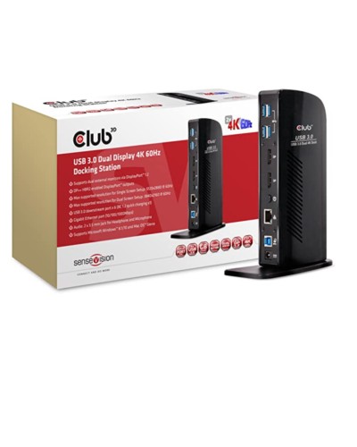 CSV 1460 USB 3.0 Dual Display 4 K 60 Hz docking station nero