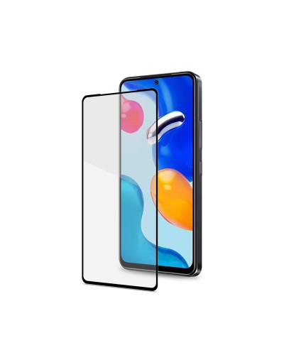 FULLGLASS - Vetro 9H con bordo colorato nero compatibile con Xiaomi Redmi Note 11/ Redmi Note 11s