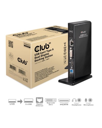 USB Gen1 Type A Dual Display Docking Station