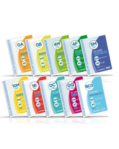 RICAMBI A4 RIGHE 10F 40FF 100GR
