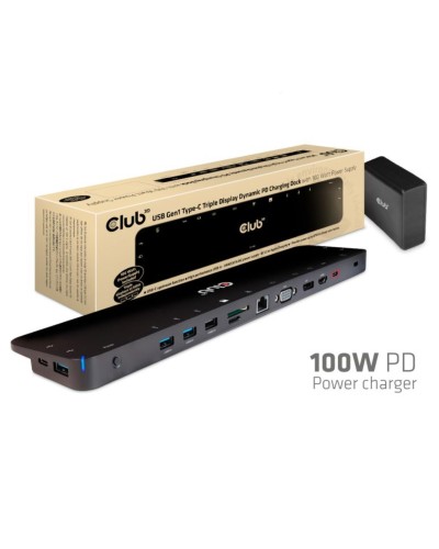 USB Type C 3.2 Gen1 Triple Display Dynamic PD Charging Dock
