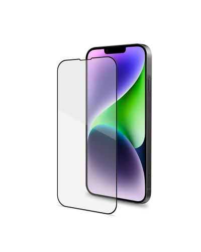 FULLGLASS - Vetro 9H con bordo colorato nero compatibile con Apple iPhone 14 Plus/ iPhone 13 Pro Max