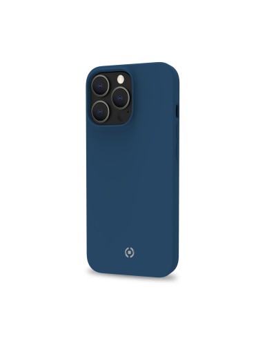 CROMO - Cover in morbido TPU con finitura soft touch colore blu compatibile con Apple iPhone 14 Pro Max