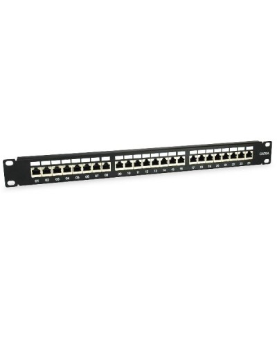 EQUIP - PATCH PANEL 24-PORTE CAT.6a SCHERMATO 1U 19", Nero