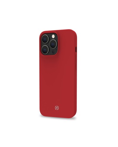 FEELING - Cover morbida in silicone liquido con finitura soft touch e bordi anti scivolo colore rosso compatibile con Apple iPh