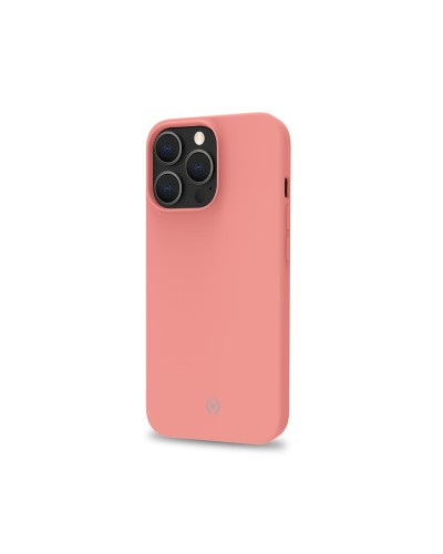 CROMO - Cover in morbido TPU con finitura soft touch colore rosa cipria compatibile con Apple iPhone 14 Pro
