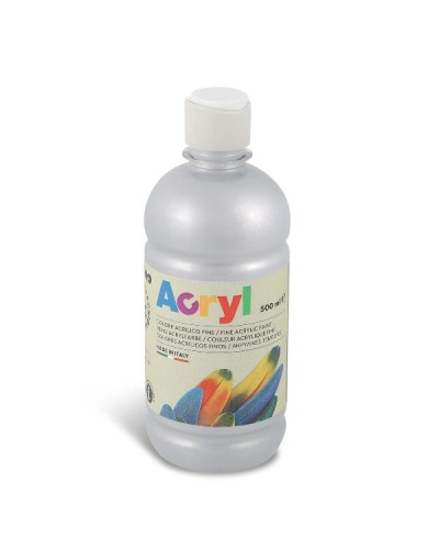 BOTT 500ML TEMP ACRILICA ARGENTO