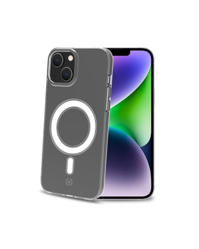 GELSKINMAG - Cover morbida trasparente in TPU, compatibile con la tecnologia Magsafe, anello magnetico color Bianco per Apple i