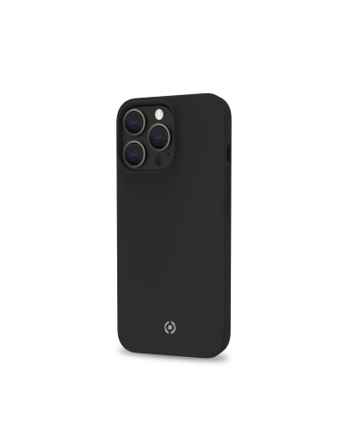 FEELING - Cover morbida in silicone liquido con finitura soft touch e bordi anti scivolo colore nero compatibile con Apple iPho
