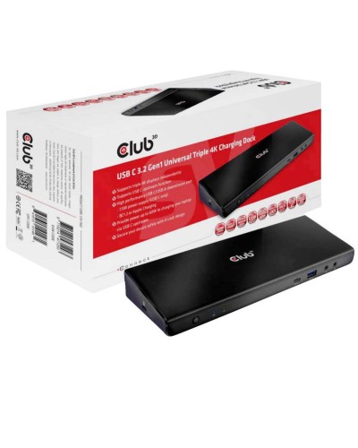 Docking station universale USB C 3.2 Gen1 Triplo 4K con power delivery