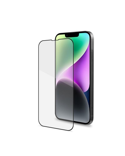 FULLGLASS - Vetro 9H con bordo colorato nero compatibile con Apple iPhone 14/ iPhone 13 Pro/ iPhone 13