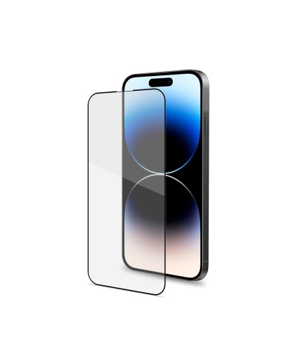 FULLGLASS - Vetro 9H con bordo colorato nero compatibile con Apple iPhone 14 Pro