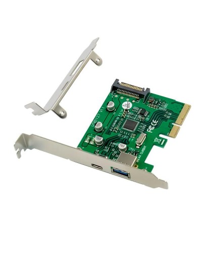SCHEDA PCI EXPRESS USB 3.2 Gen 2, 1 porta USB-C + 1 porta USB-A