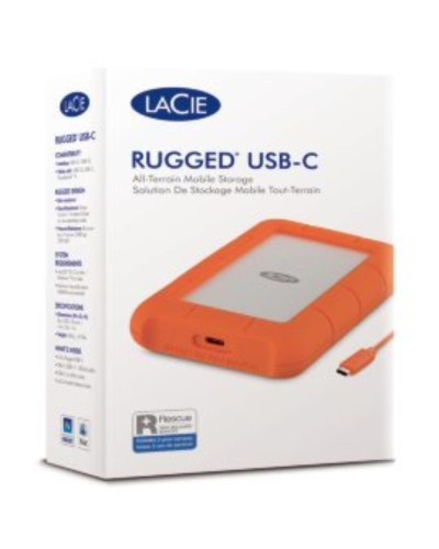 2TB LACIE RUGGED HDD USB-C