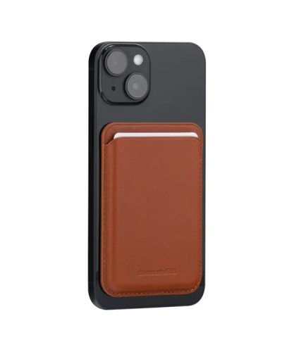 Leather wallet with MagSafe - Tan