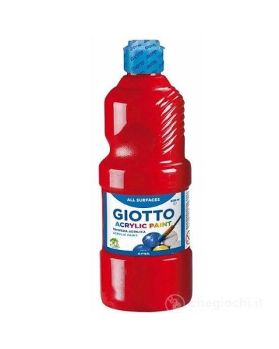 FLACONE 500ML TEMPERA ACRILICA ROSSO