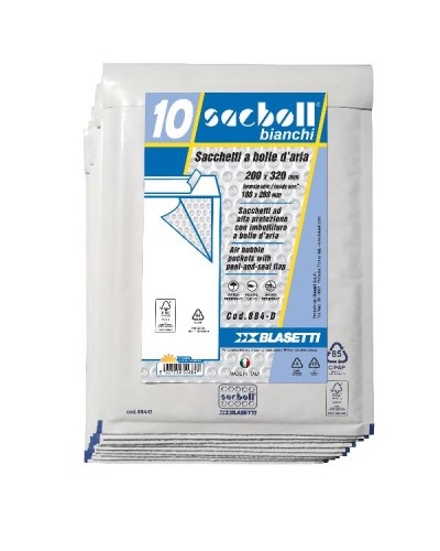 CF10 SACCO IMBOT/BIANCO 20X32CM