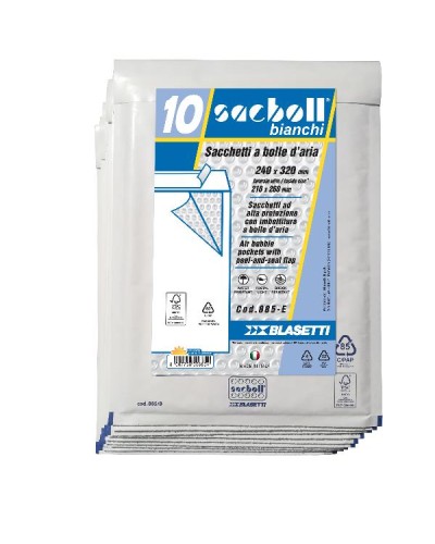 CF10 SACCO IMBOT/BIANCO 24X32CM
