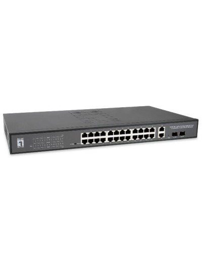 LEVELONE GEP-2841 - SWITCH 28-PORTE WEBSMART GIGABIT POE, 375W, 2x Uplink SFP, 2x Uplink Gigabit, 24x PoE