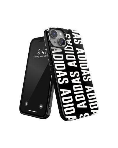 ADIDAS SPORT - Cover Graphics colore nero con scritta ADIDAS bianca TPU morbido con bordi rialzati compatibile con Apple iPhone