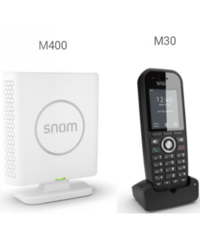 00004589 - Snom M430 DECT-IP Doublecell bundle: M400 & M30. Up to 10 parallel calls, Repeater support M6