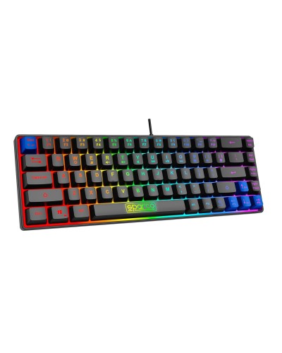 SPARCO - Tastiera a filo, connessione USB-A, adatta per il gaming, luci RGB, layout USA, Plug&Play GHOST [SPARCO COLLECTION]