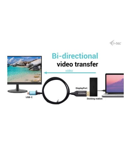 Adattatore video con cavo bidirezionale da USB-C a DisplayPort 8K/30Hz 150cm
