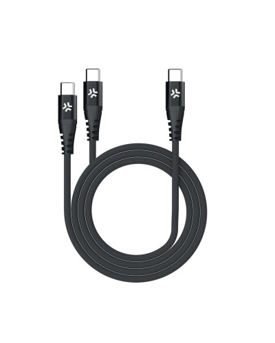 USBC2USBC - Cavo USB-C input a 2 porte USB-C output, lunghezza 1.3 metri, potenza massima 100 Watt, Power Delivery [POWER DELIV