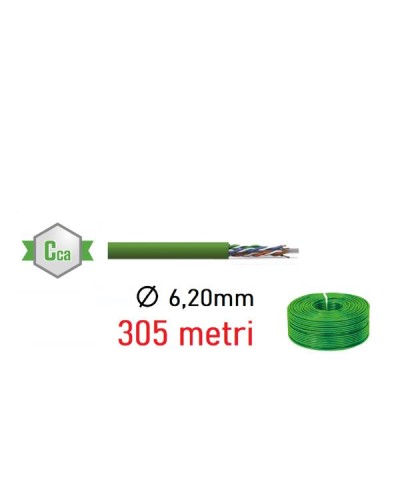 DRAKA PRYSMIAN  CAVO U/UTP CAT.6 CCA VERDE 305M
