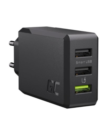 Caricabatterie Green Cell GC ChargeSource 3 3xUSB 30W con tecnologia di ricarica rapida Ultra Charge e Smart Charge