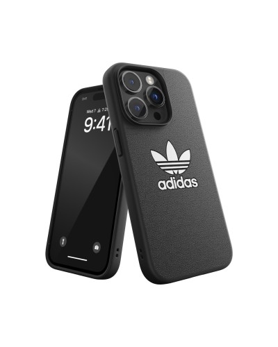 ADIDAS ORIGINALS - Cover ADICOLOR in TPU flessibile e bordi rialzati colore nero compatibile con Apple iPhone 14 Pro