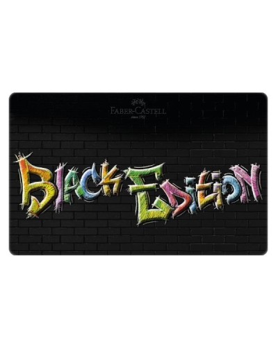 Astuccio in metallo con 36 matite colorate Black Edition
