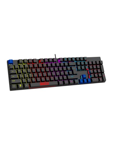 SPARCO - Tastiera a filo, connessione USB-A, adatta per il gaming, luci RGB, layout USA, Plug&Play PHANTOM [SPARCO COLLECTION]