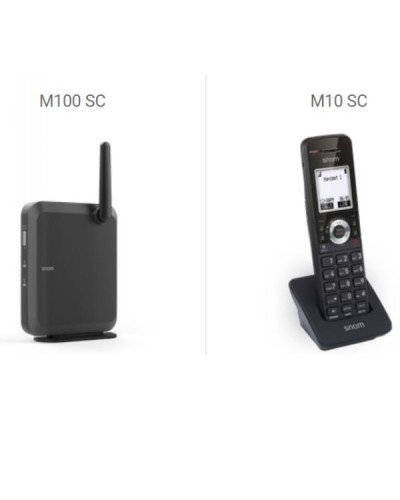 00004610 - Snom M110 DECT-IP SingleCell bundle: M100 & M10. Up to 6 parallel calls, Up to 8 handsets