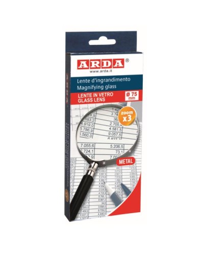 LENTE INGRANDIMENTO VETRO OTTICO 75