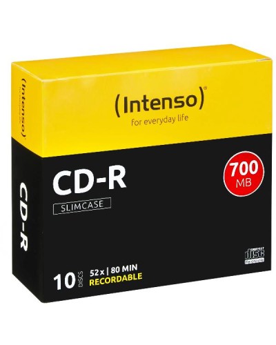 CD-R 700 MB/80 M.52X SLIM CASE 10PZ