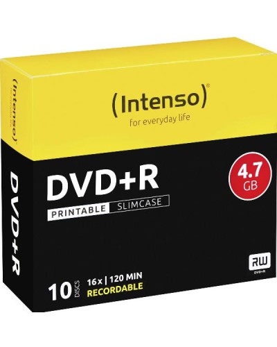 DVD+R 4.7 GB - 16X - PRINTABLE - SLIM CASE 10PZ.