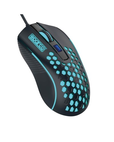 SPARCO - Mouse cablato a filo ergonomico, connessione USB-A, adatta per il gaming, luci Rainbow HIVE [SPARCO COLLECTION]