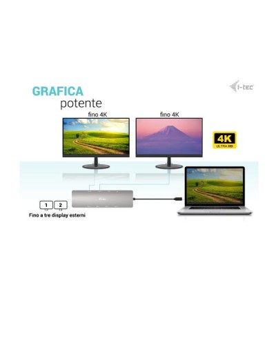 Dock USB-C METAL Doppio Monitor: 2x HDMI + PD 100W