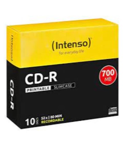 CD-R 700 MB PRINTABLE SLIM CASE 10PZ