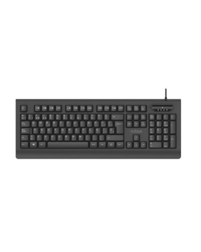 NILOX TECH - Tastiera con connessione USB-A, 105 tasti, layout italiano, lettore smart card, compatibile con ISO 7816, con lo s
