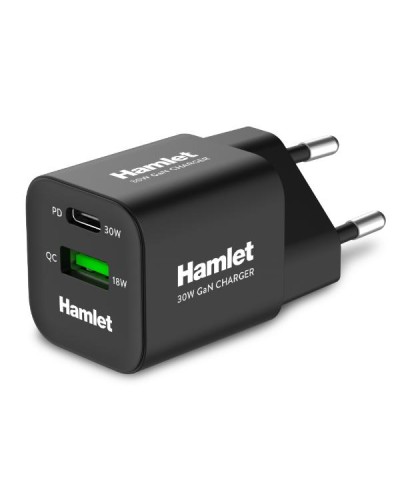 XPDC-G3018Q Alimentatore GaN 30W PD USB-C + USB-A Quick Charger 18W