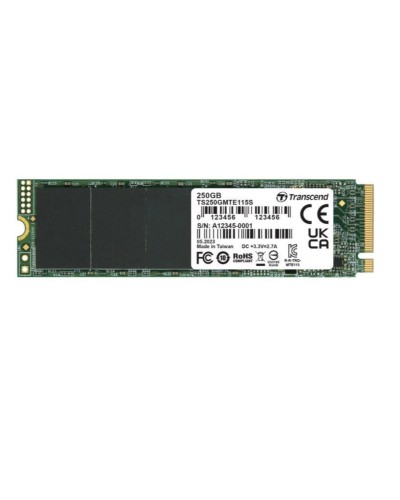 TS250GMTE115S - SSD M.2 2280 da 250GB, PCIe Gen3x4, NVMe, TLC, senza DRAM