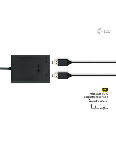 Adattatore video da USB-C a Doopio Monitor Display Port (2xDP) 4K/60HZ