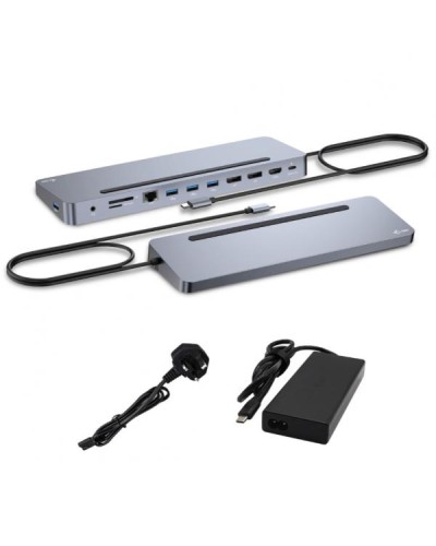 i-tec USB-C Metal Ergonomic 3x 4K Display Docking Station + Power Delivery 100 W