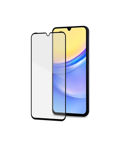 FULLGLASS - Vetro 9H con bordo colorato nero compatibile con Samsung Galaxy A15 5G/ Galaxy A15 4G