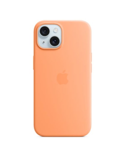 Custodia MagSafe in silicone per iPhone 15 Plus - Aranciata
