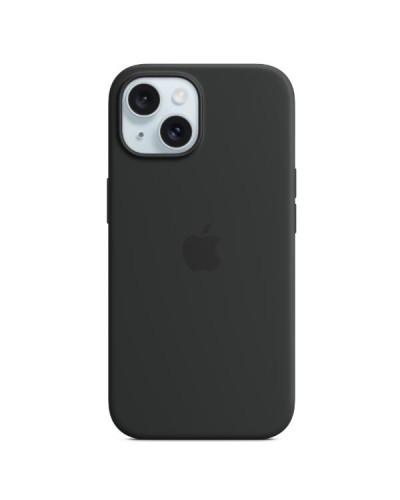 Custodia MagSafe in silicone per iPhone 15 Plus - Nero
