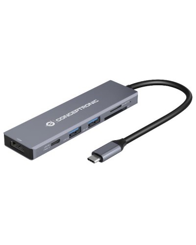 DOCKING STATION 6-IN-1 USB 3.2 Gen 1 - 2x USB 3.0, 100W USB PD, 4K 60Hz HDMI, SD, TF/MicroSD