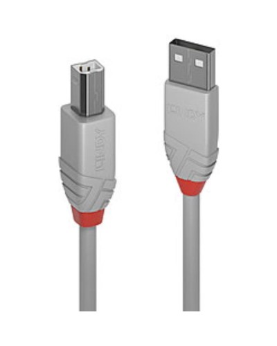 Cavo USB 2.0 Tipo A a B Anthra Line, Grigio, 0.5m